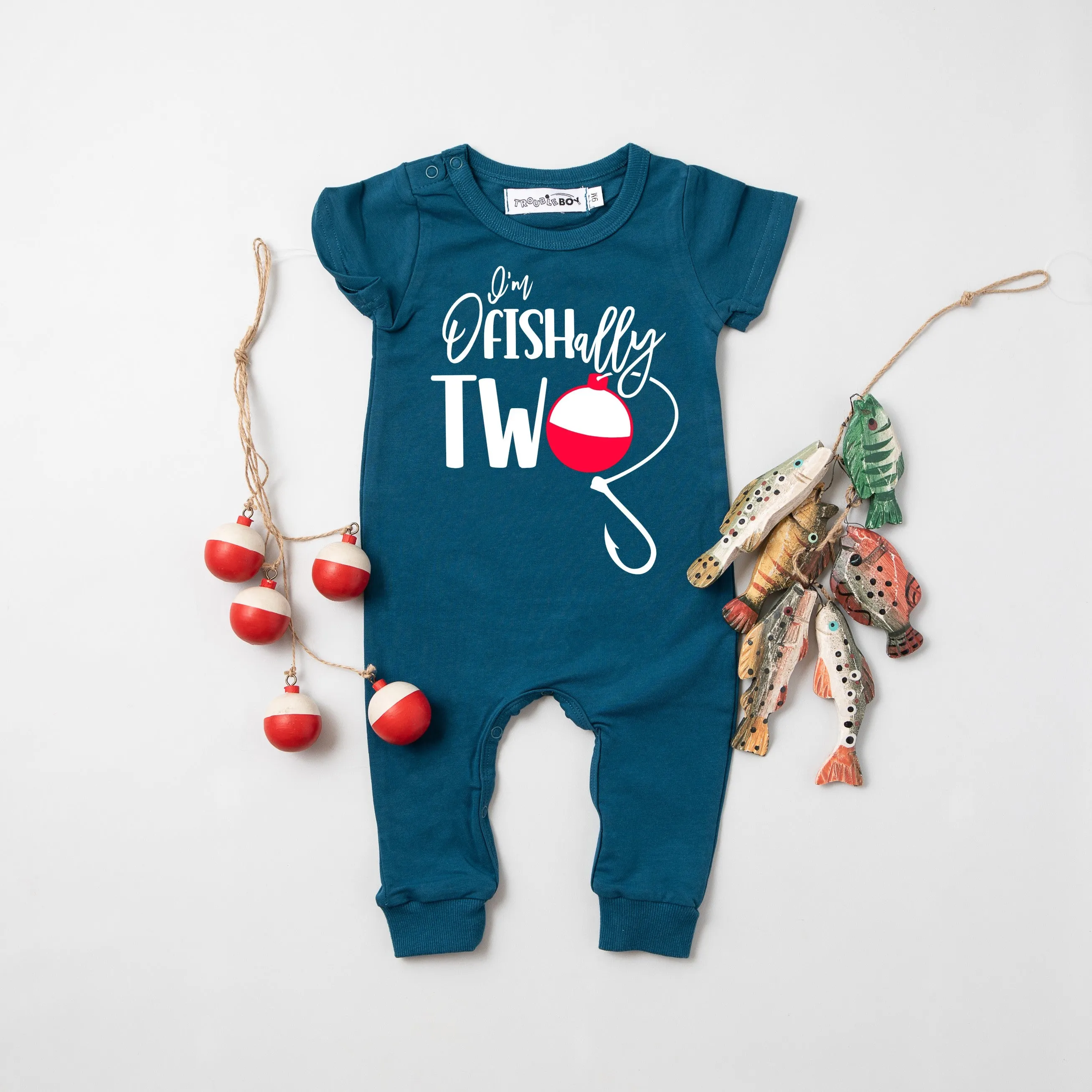 "O'fishally Two" Slim Fit 2nd Birthday Romper