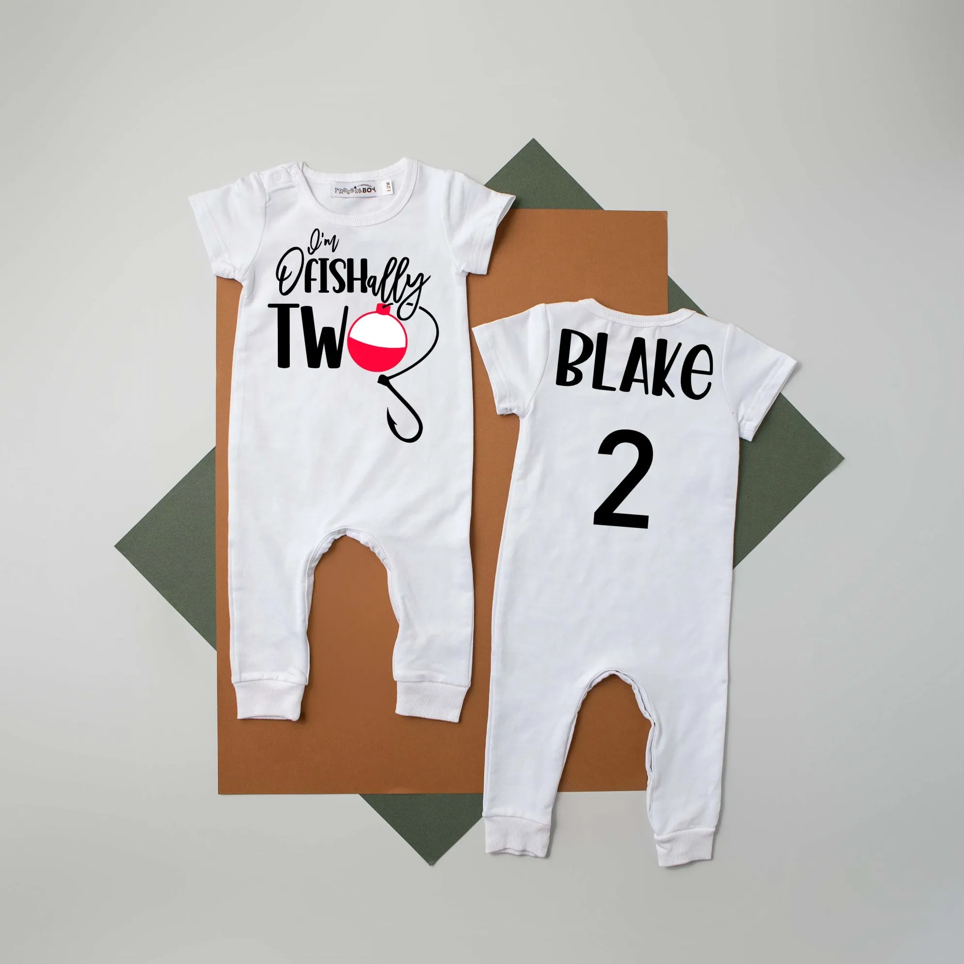 "O'fishally Two" Slim Fit 2nd Birthday Romper