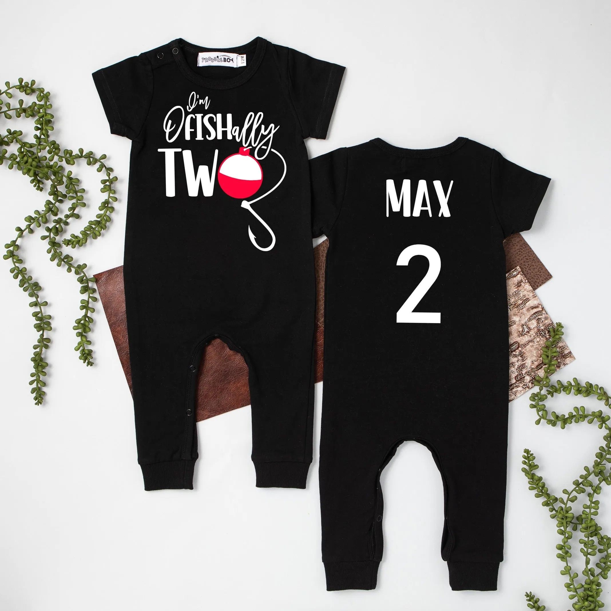 "O'fishally Two" Slim Fit 2nd Birthday Romper