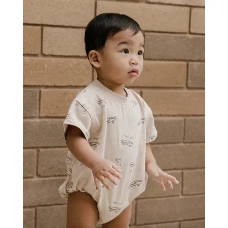 Relaxed Short Sleeve Bubble Romper