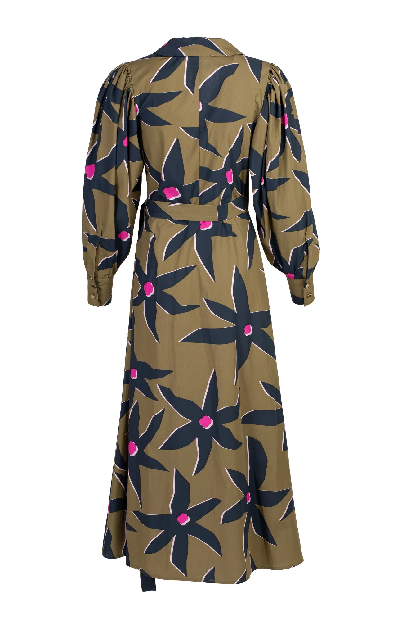 ROZSA poplin wrap dress 'starflower pink'