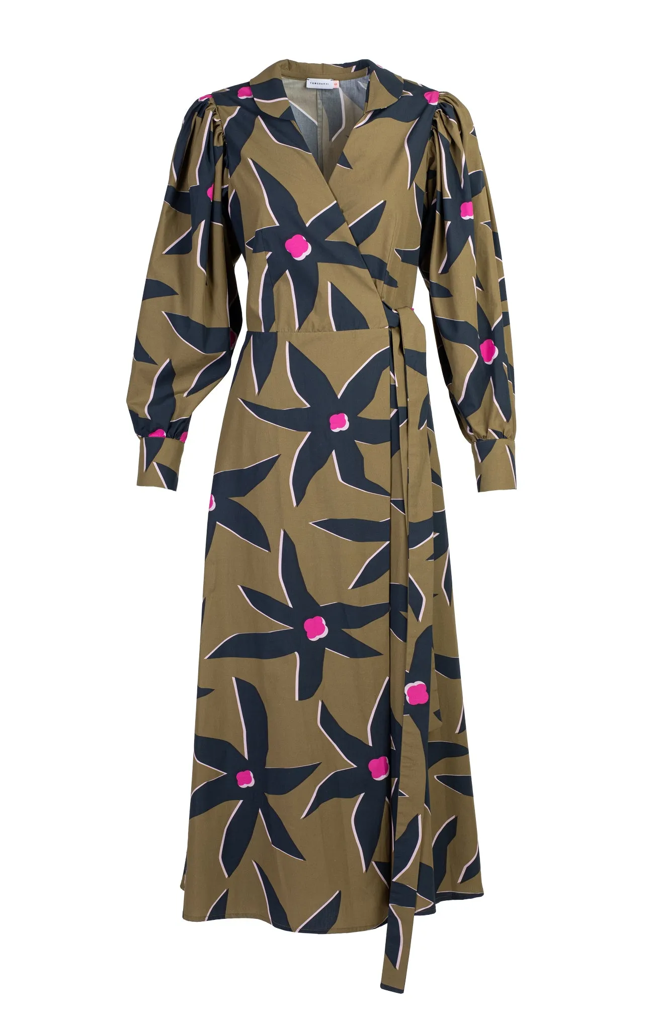 ROZSA poplin wrap dress 'starflower pink'