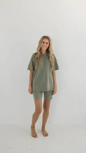 Sage | Washed Women's Short Set
