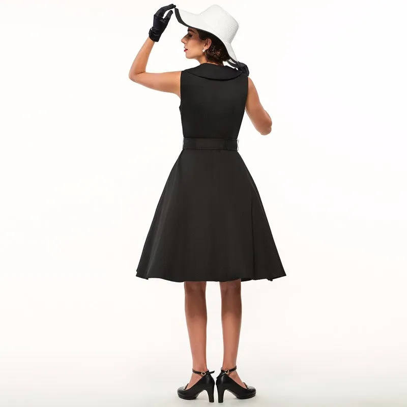 Sleeveless A-Line Vintage Dress