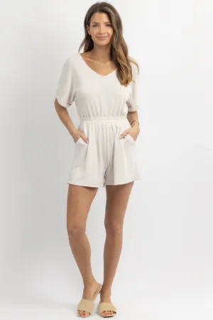 STEP OUT BEIGE ROMPER
