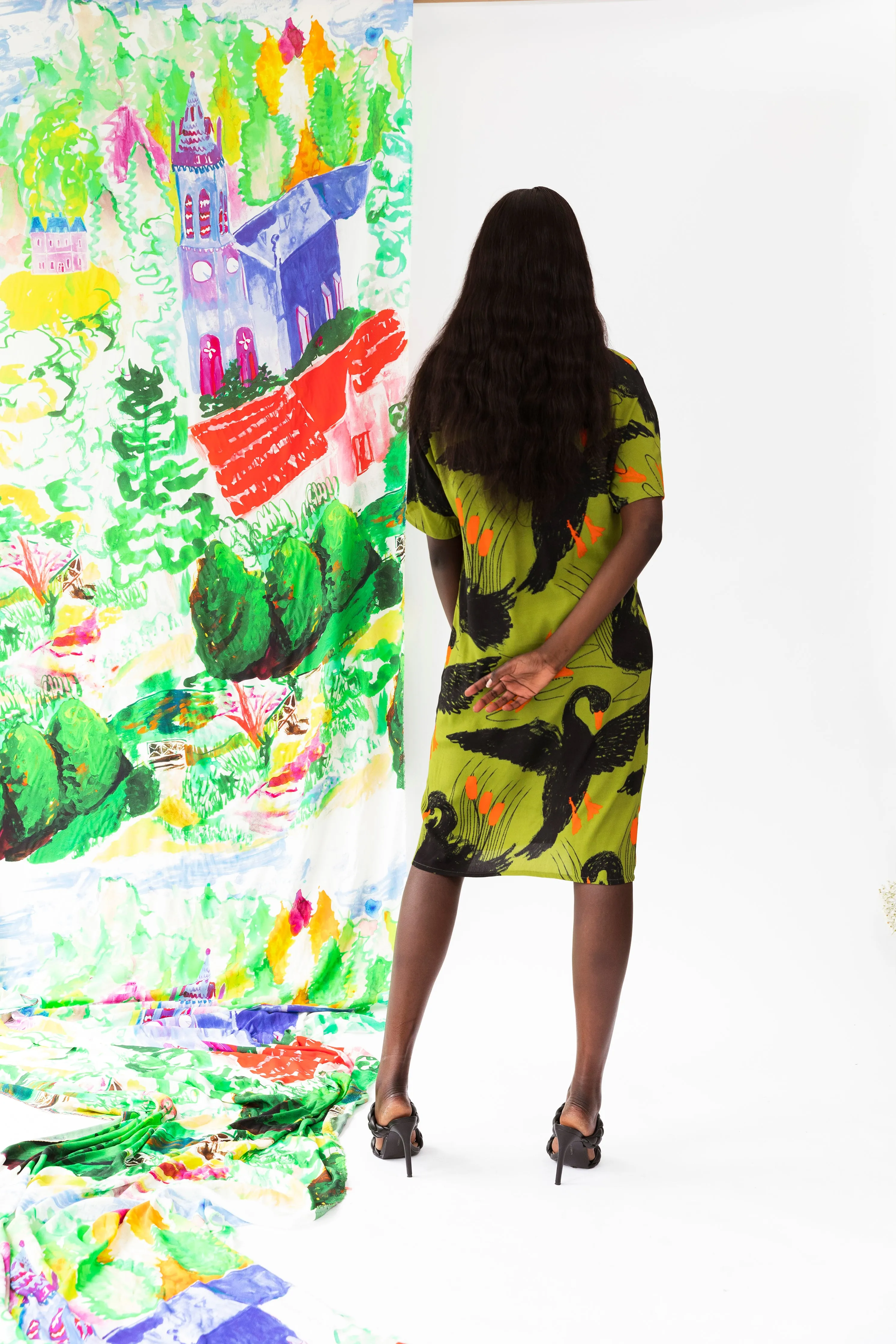 Swan Long T-Dress