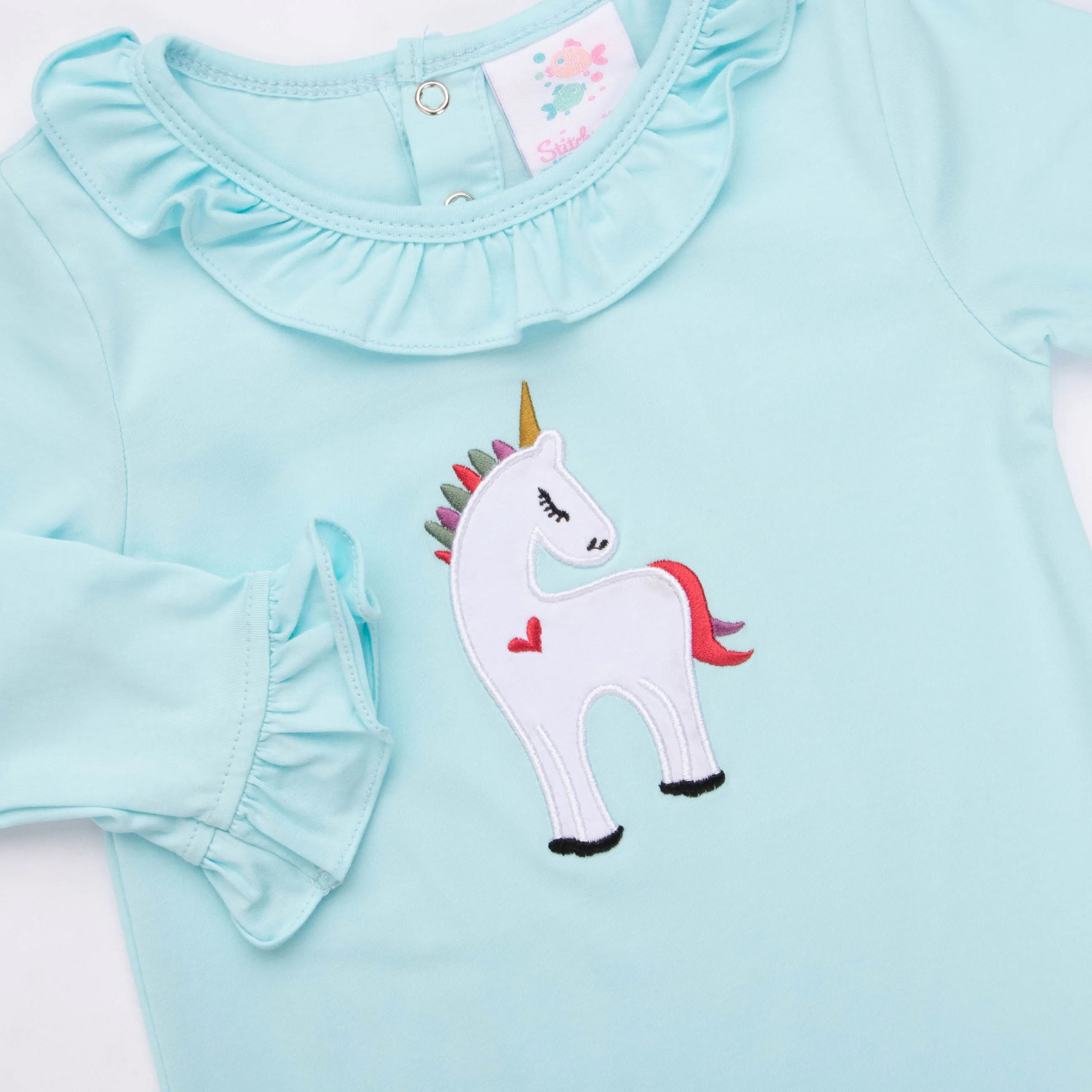 Unicorn Queen Romper, Blue