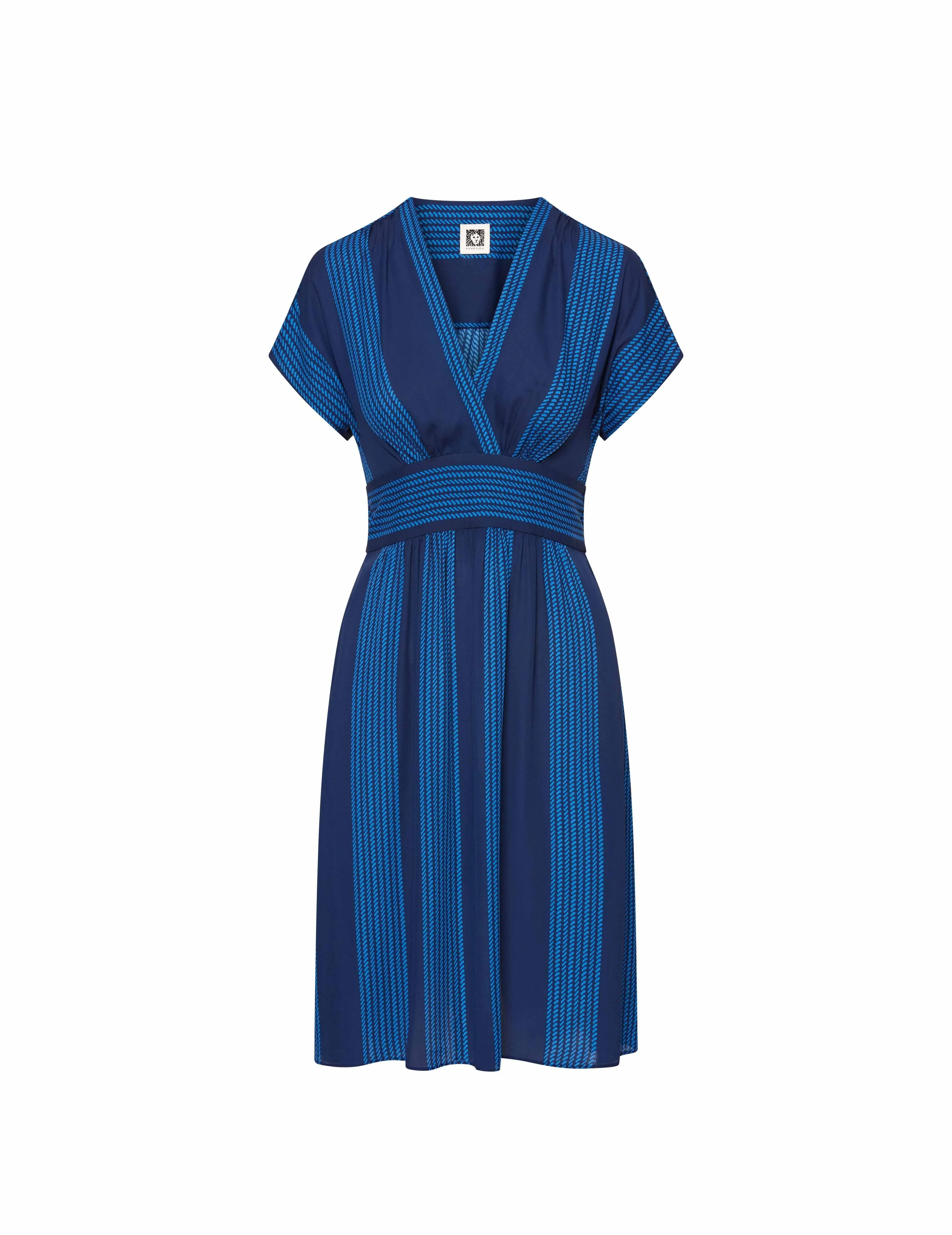 V-Neck Wrap Printed Dress-Sale
