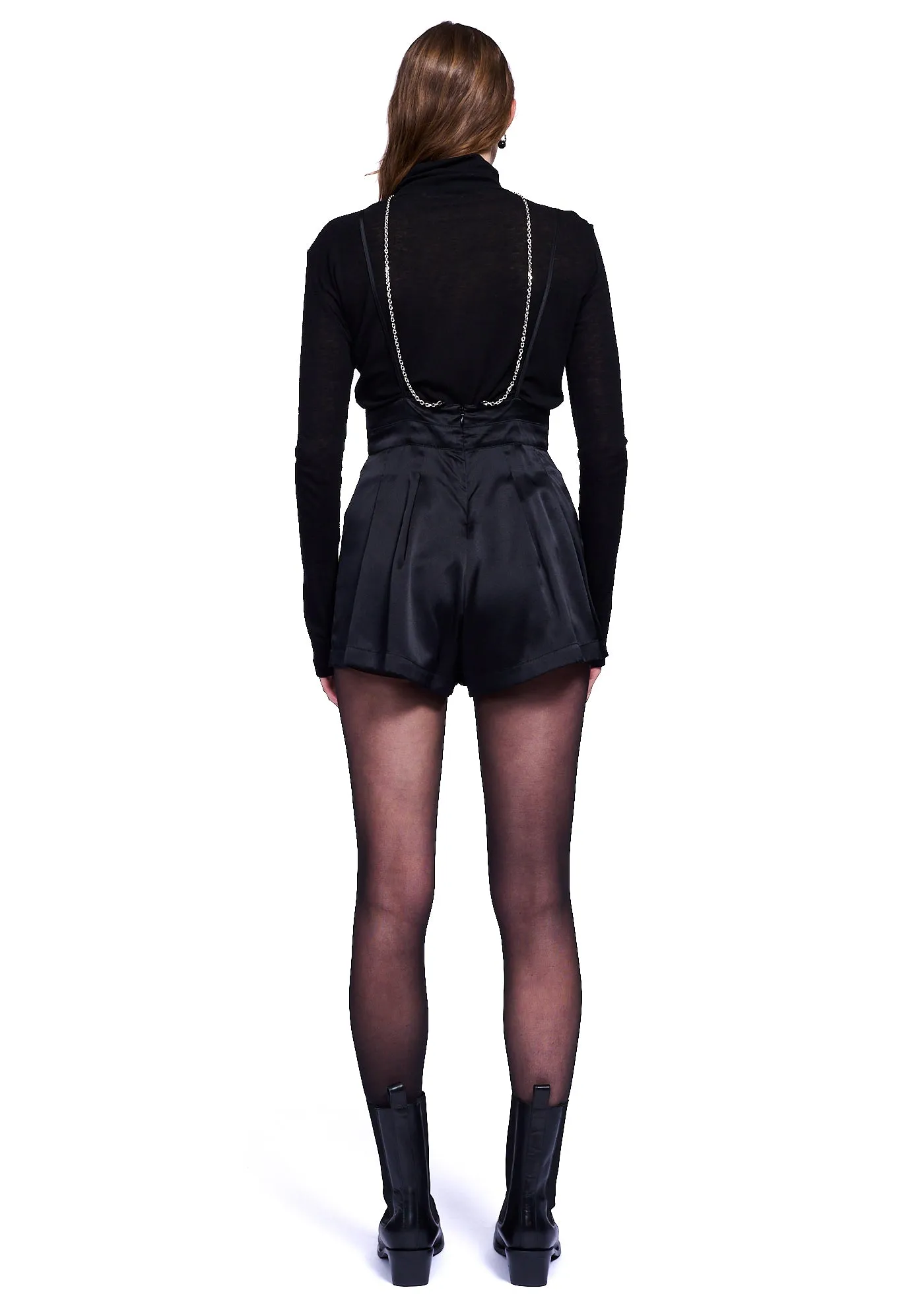 VIAVIA 100% Silk Playsuit with Chain Strap