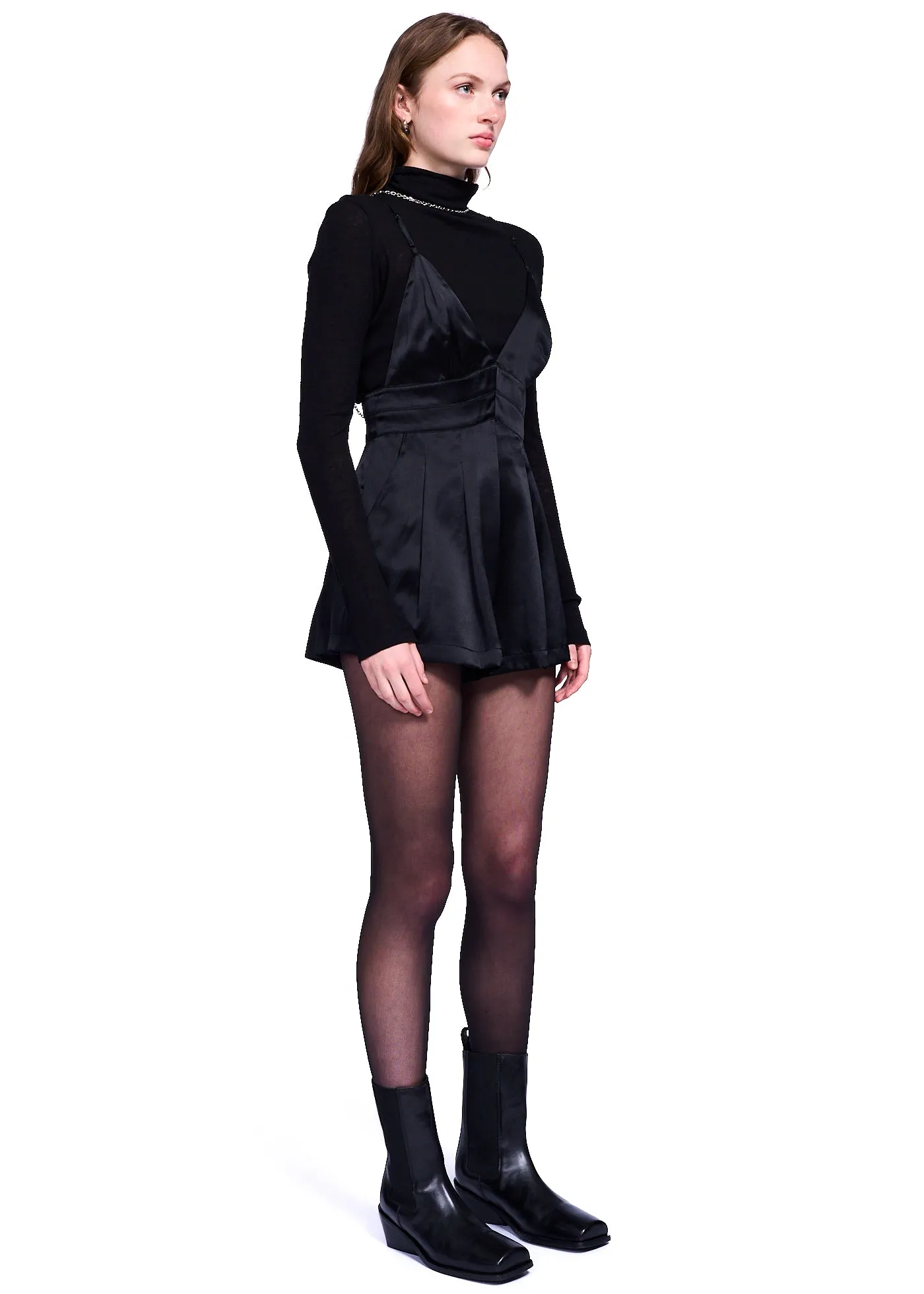 VIAVIA 100% Silk Playsuit with Chain Strap