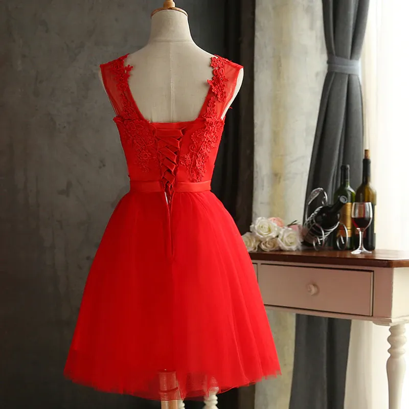 Women's Summer Sleeveless Lace Dress With Ruffles