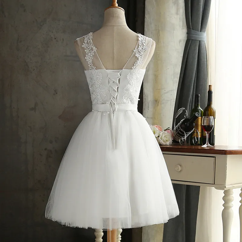 Women's Summer Sleeveless Lace Dress With Ruffles