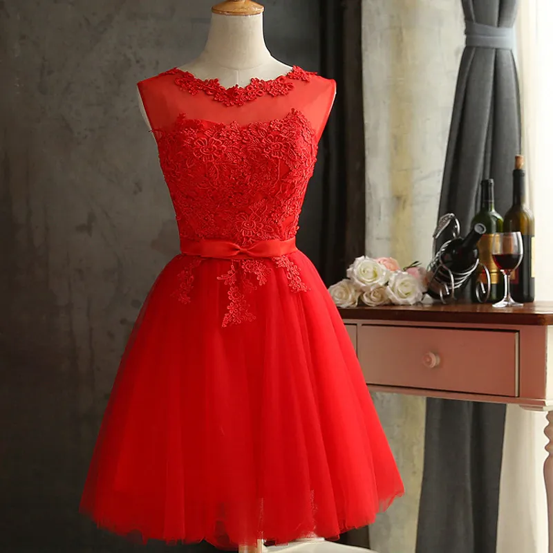 Women's Summer Sleeveless Lace Dress With Ruffles