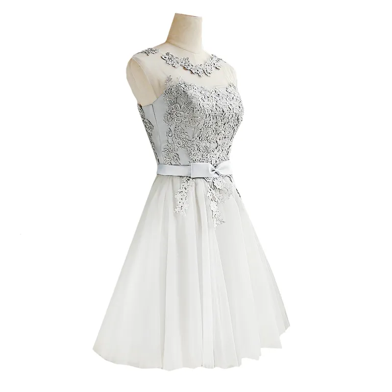 Women's Summer Sleeveless Lace Dress With Ruffles