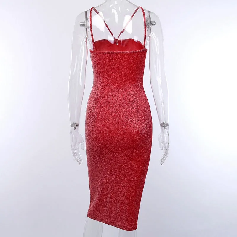 Women's Summer Slim Backless Bodycon Dress
