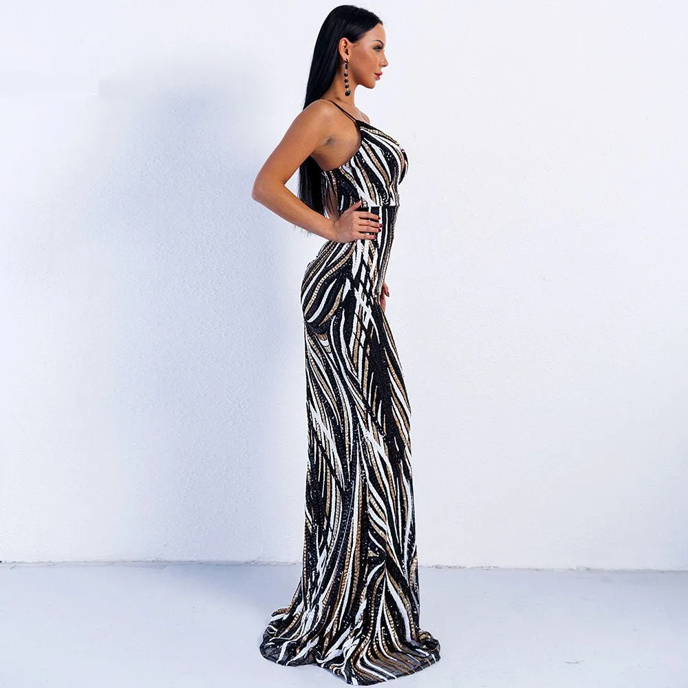 Women's Summer V-Neck Evening Maxi Dress